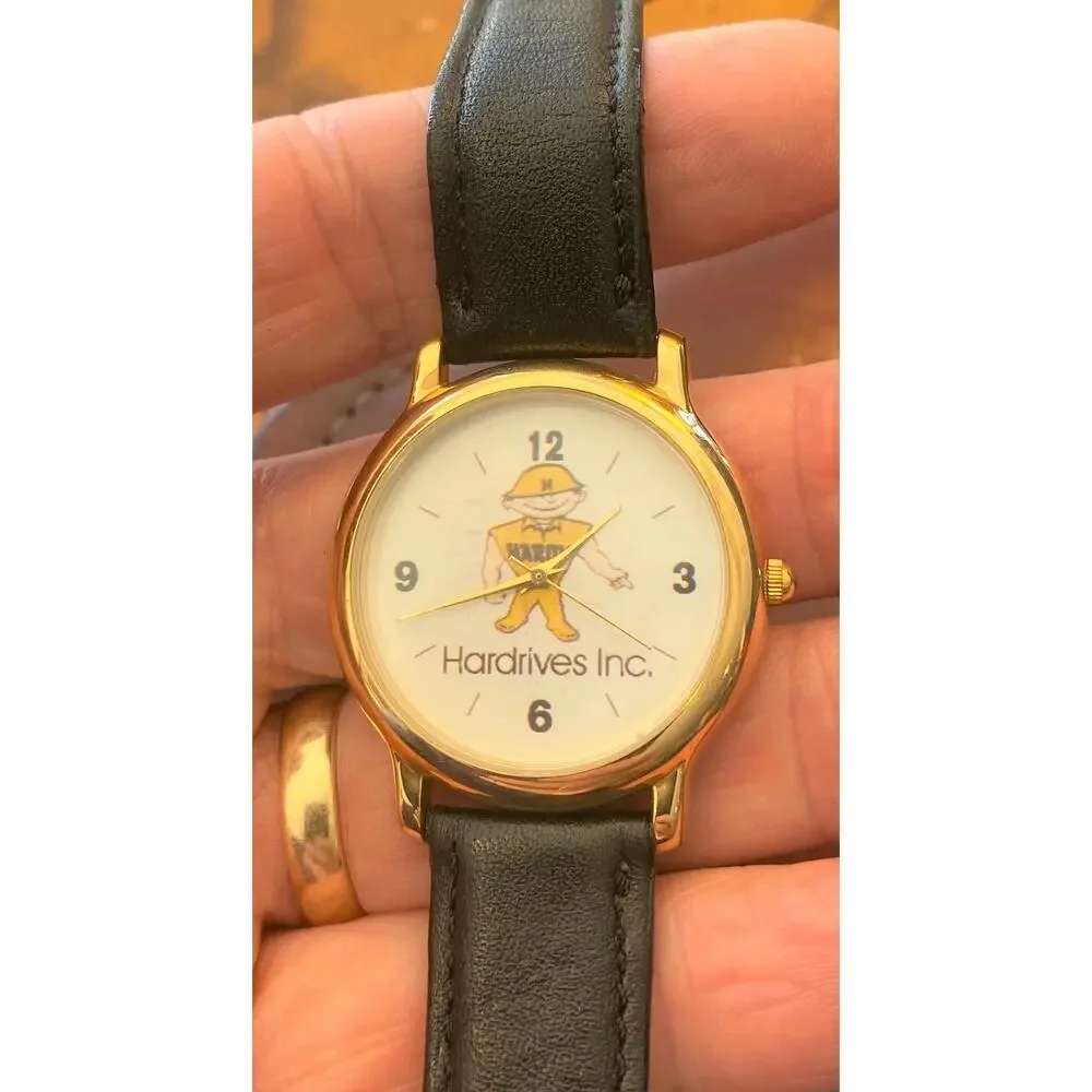 Women's 37mm Gold Tone Hardrives Inc Watch by Uptown Watches